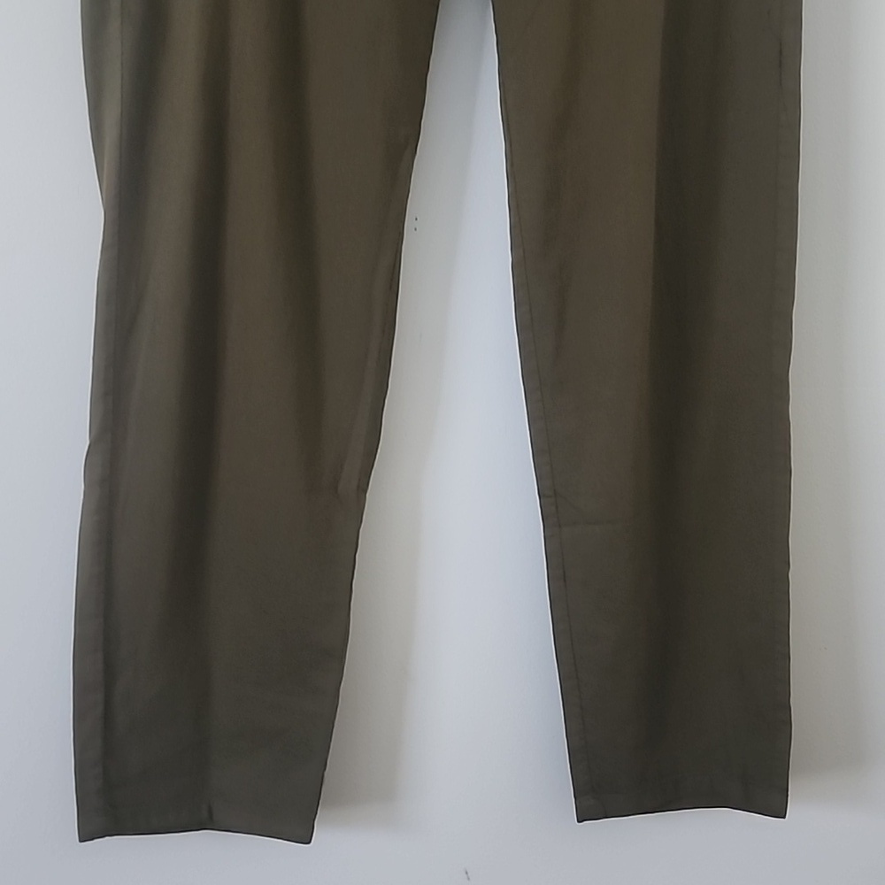 Eileen Fisher Organic Cotton Cropped Trousers Green Pants Size 2P - Picture 3 of 9
